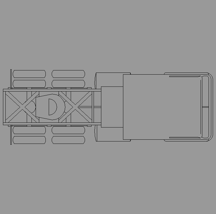 Bloque Autocad Vista de Cab. Camión B Bibliot. 2D-3D en Planta